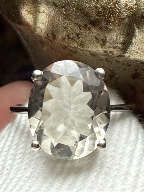 Smoky Quartz Jewelry - 4 CT SMOKY QUARTZ Classic Silver Ring NEW sz 7 GORGEOUS